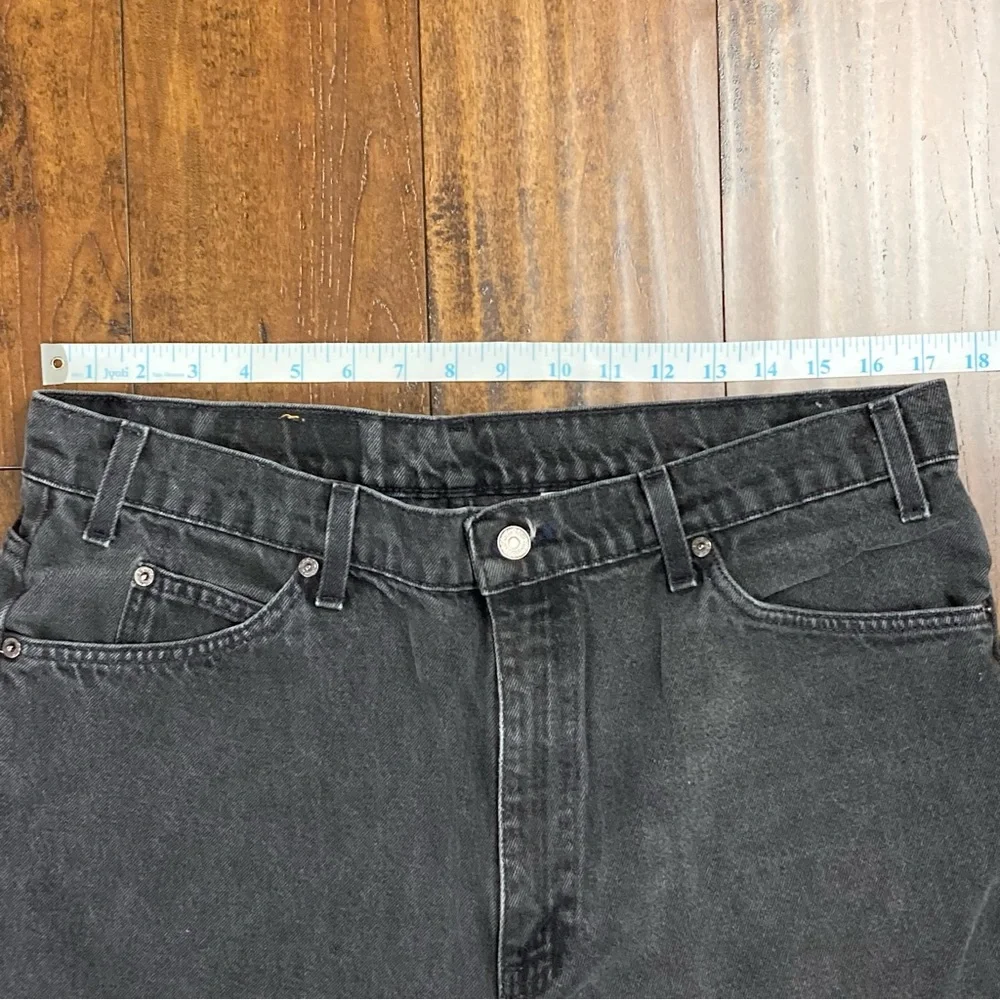 LEVI’S 550 Orange Tab VINTAGE Men’s Jeans Black 100% Cotton Size 38 x 34